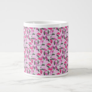 Silhouette Dier Camouflage Roze Extra Grote Mok