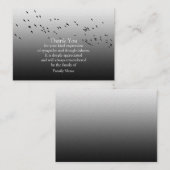 Silhouette d'oiseau après Carte de remerciements f (Devant / Derrière)