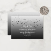 Silhouette d'oiseau après Carte de remerciements f (Devant/Arrière en situation)