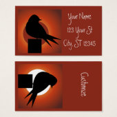 Silhouette d'oiseau noir Sun Thunder_Cove (Devant & derrière)