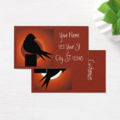 Silhouette d'oiseau noir Sun Thunder_Cove (Bureau)