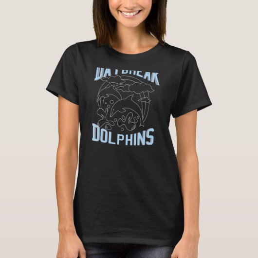 Silhouette Dolphins Daybreak Elementaire School Sp T-shirt (Voorkant)