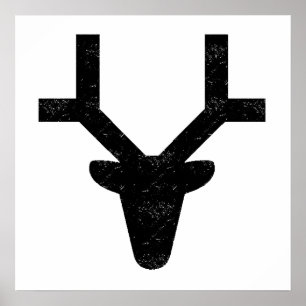 Silhouette Donderkop Poster