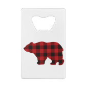 Silhouette d'ours classique rouge noir plaid [moti (Dos)