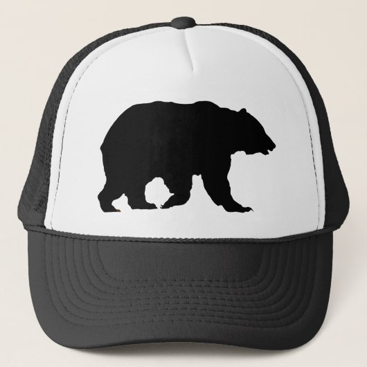 Silhouette d'ours gris de casquette d'ours (Devant)