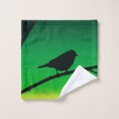 Silhouette Du Bruant Sur Le Limonène (Gant de toilette)