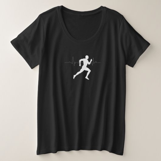 Silhouette Du Coureur Avec Beat Du Coeur (Design devant)