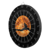 Silhouette d'un chat noir dans une Cible de fleche (Devant droit)