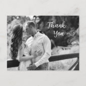 Silhouette élégante de feuilles Carte photo (Devant)