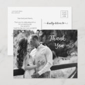 Silhouette élégante de feuilles Carte postale phot (Devant / Derrière)