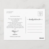 Silhouette élégante de feuilles Carte postale phot (Dos)