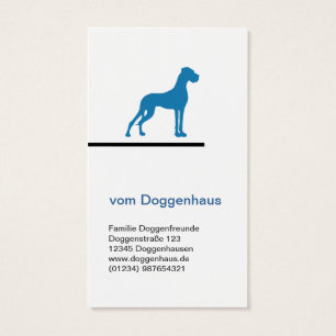 Silhouette élégante de Grand Danois en bleu – Chie