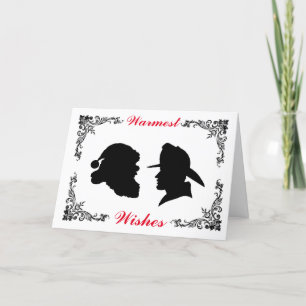 Silhouette et carte de Noël Père Noël