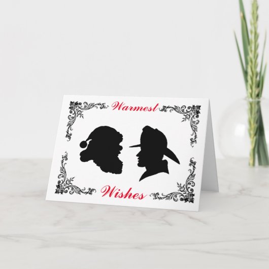 Silhouette et carte de Noël Père Noël (Devant)