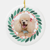 Silhouette et ornement photo de caniche rose perso (Dos)