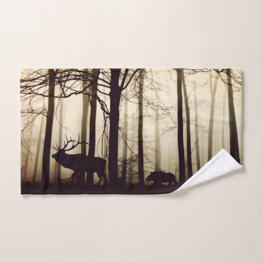 Silhouette étonnante de cerf (Serviette à main)