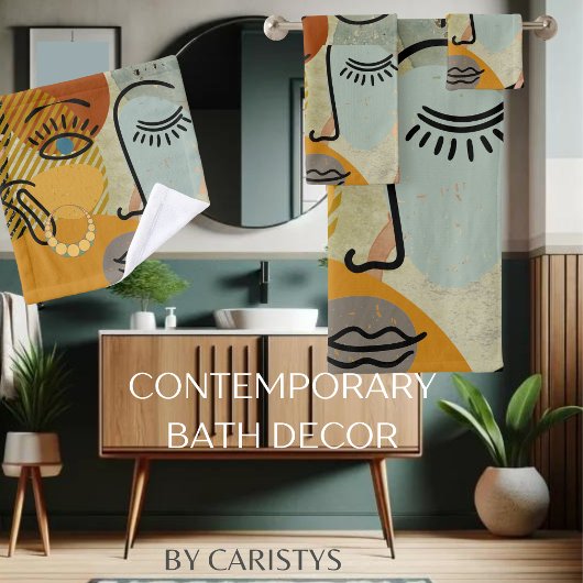 Silhouette face graphique contemporaine