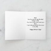 Silhouette Father Child Beach Quote Vaderdag Kaart (Binnen)