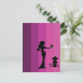 Silhouette fille -1 - Carte postale (Debout devant)