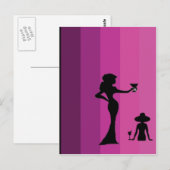 Silhouette fille -1 - Carte postale (Devant / Derrière)