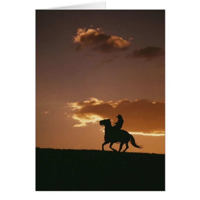 Silhouette Galloping Cowboy (Devant)