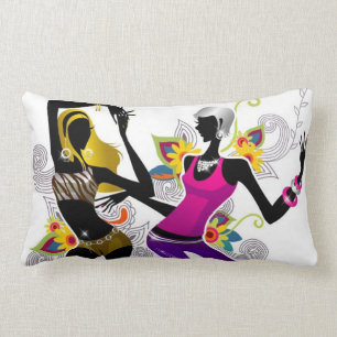 Silhouette Girls Blanches / Coussins noirs