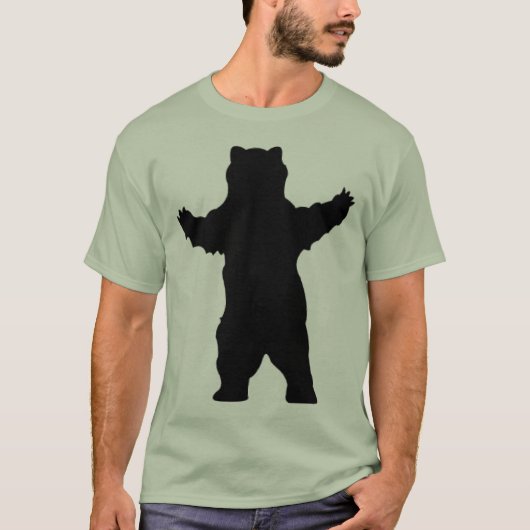 silhouette grizzly beer t-shirt (Voorkant)