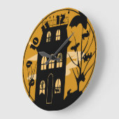 Silhouette Halloween House Clock Grote Klok (Hoek)