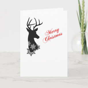 Silhouette Herten Kerstmis Kaart