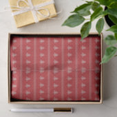 Silhouette Holiday Trees Red Pattern Tissuepapier (Geschenk)