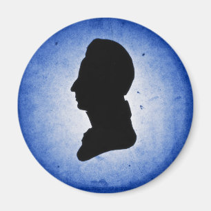 "Silhouette homme sur bleu" magnets