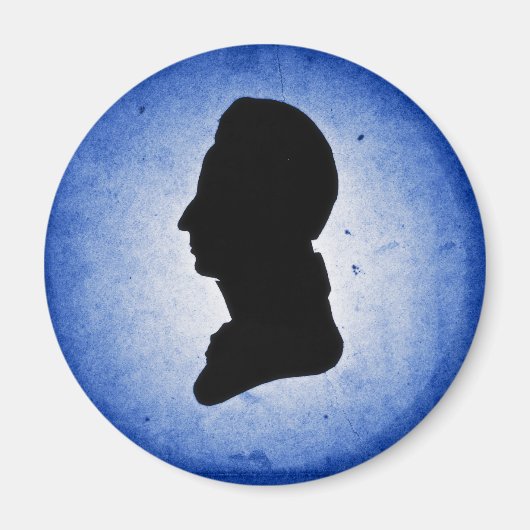 "Silhouette homme sur bleu" magnets (Devant)