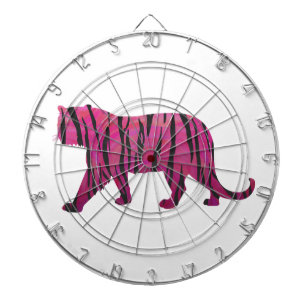 Silhouette Hot Pink en Black Tiger Dartbord