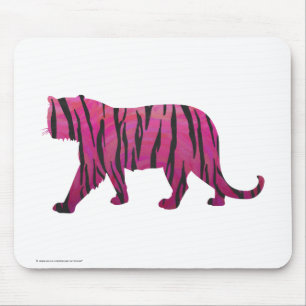 Silhouette Hot Pink en Black Tiger Muismat