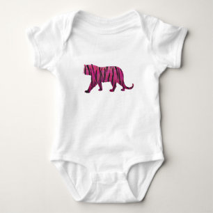 Silhouette Hot Pink en Black Tiger Romper