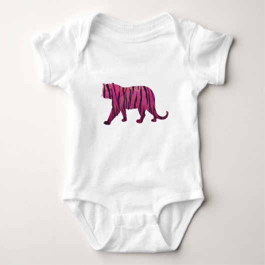 Silhouette Hot Pink en Black Tiger Romper (Voorkant)
