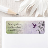 Silhouette Hummingbird et Étiquette de adresse de  (En situation)