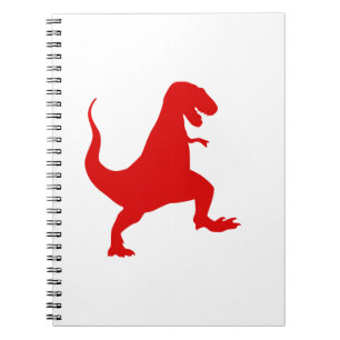 Silhouette illustratie van een tyrannosaurus rex notitieboek