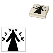 Silhouette Jesus met duiven Rubberstempel (Gestempeld)