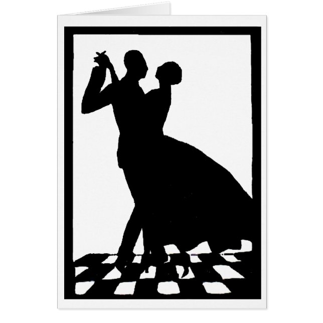 silhouette koppels dansen in donkere letters (Voorkant)
