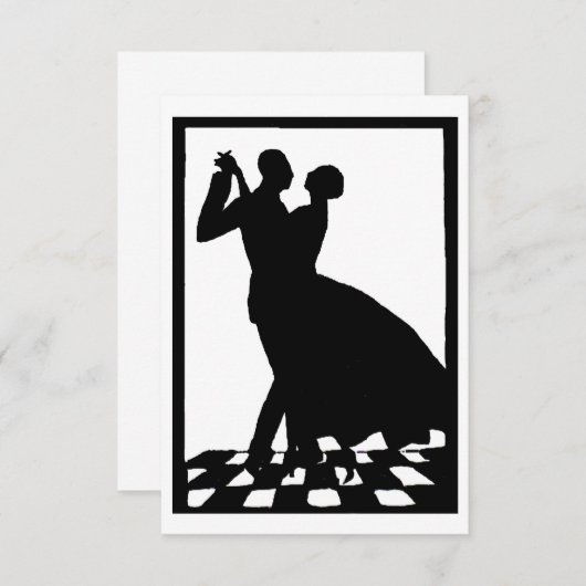 silhouette koppels dansen in het donker (Voorkant / Achterkant)