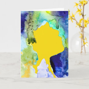 Silhouette kunst abstract waterverf kaart