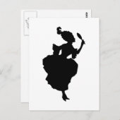 Silhouette Lady avec carte postale miroir (Devant / Derrière)