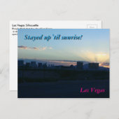 Silhouette Las Vegas - Carte postale (Devant / Derrière)