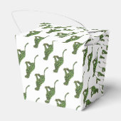 Silhouette Leopard Black en Green Bedankdoosjes (Achterkant)