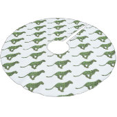 Silhouette Leopard Black en Green Kerstboom Rok (Gekanteld)