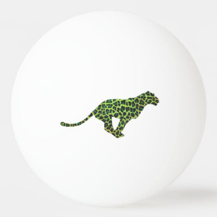 Silhouette Leopard Black en Green Pingpongballen