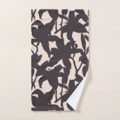 Silhouette Lily noire (Serviette à main)