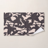 Silhouette Lily noire (Serviette à main)