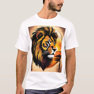"Silhouette Lion Head T-shirt – vet en krachtig